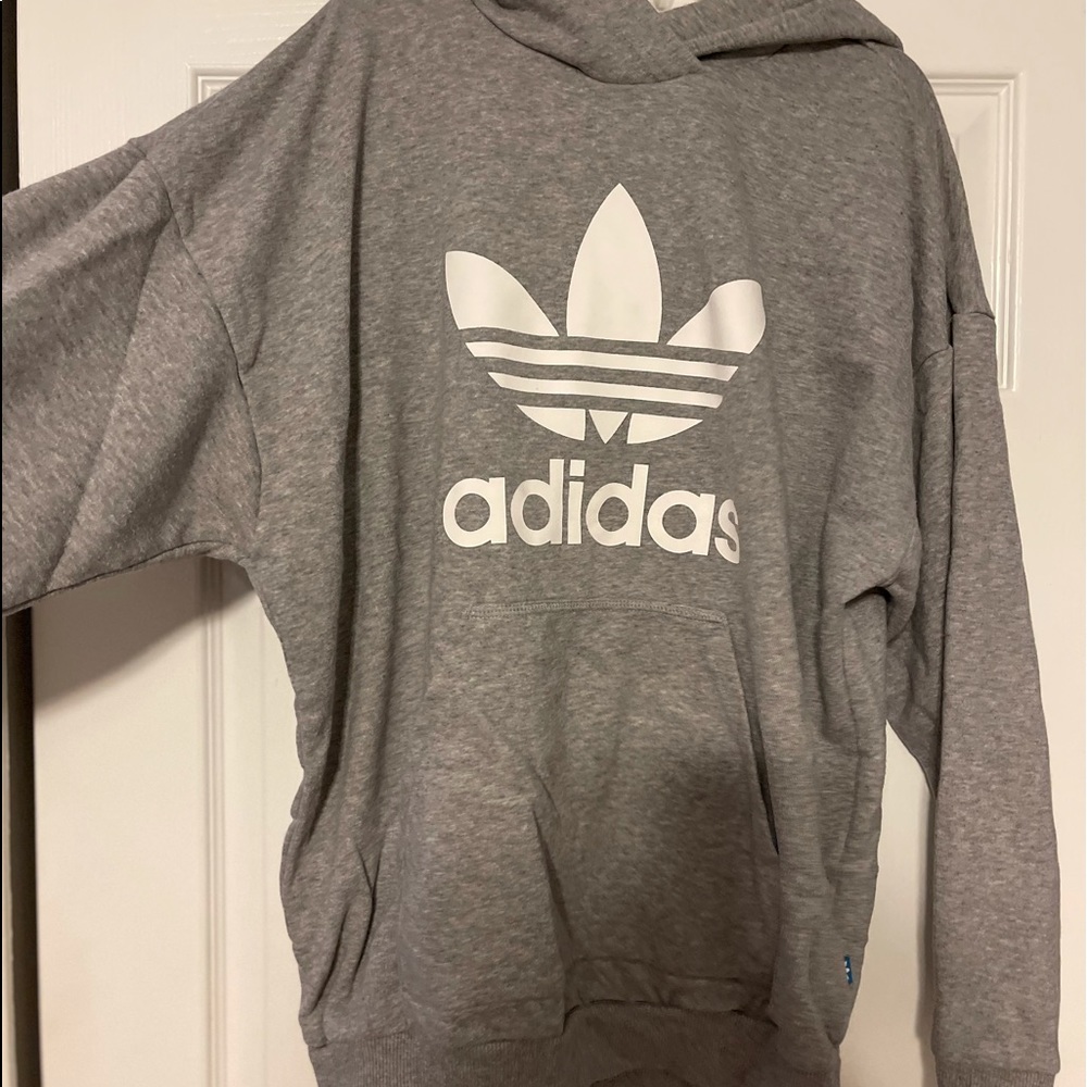 Adidas gray sweatshirt hoodie. Size large.